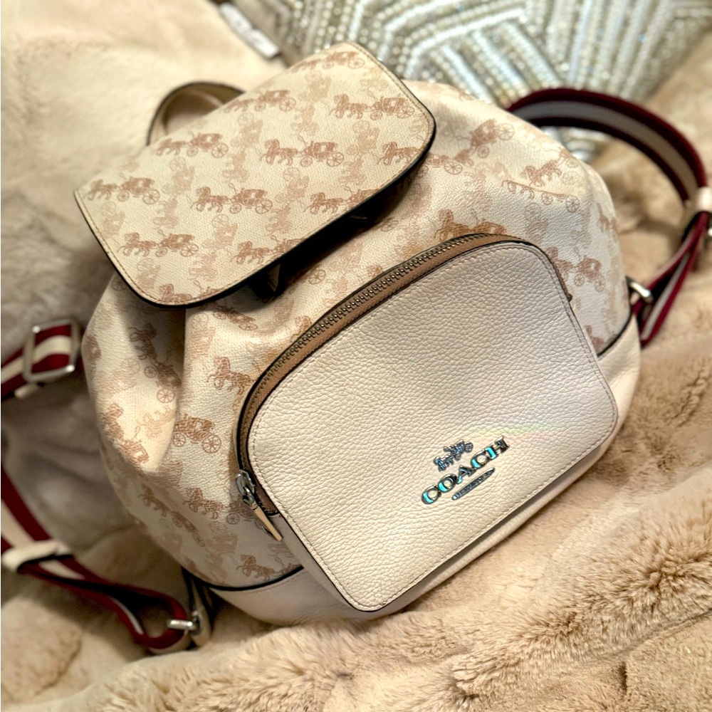 Coach Jes Backpack Carriage Print - Like New